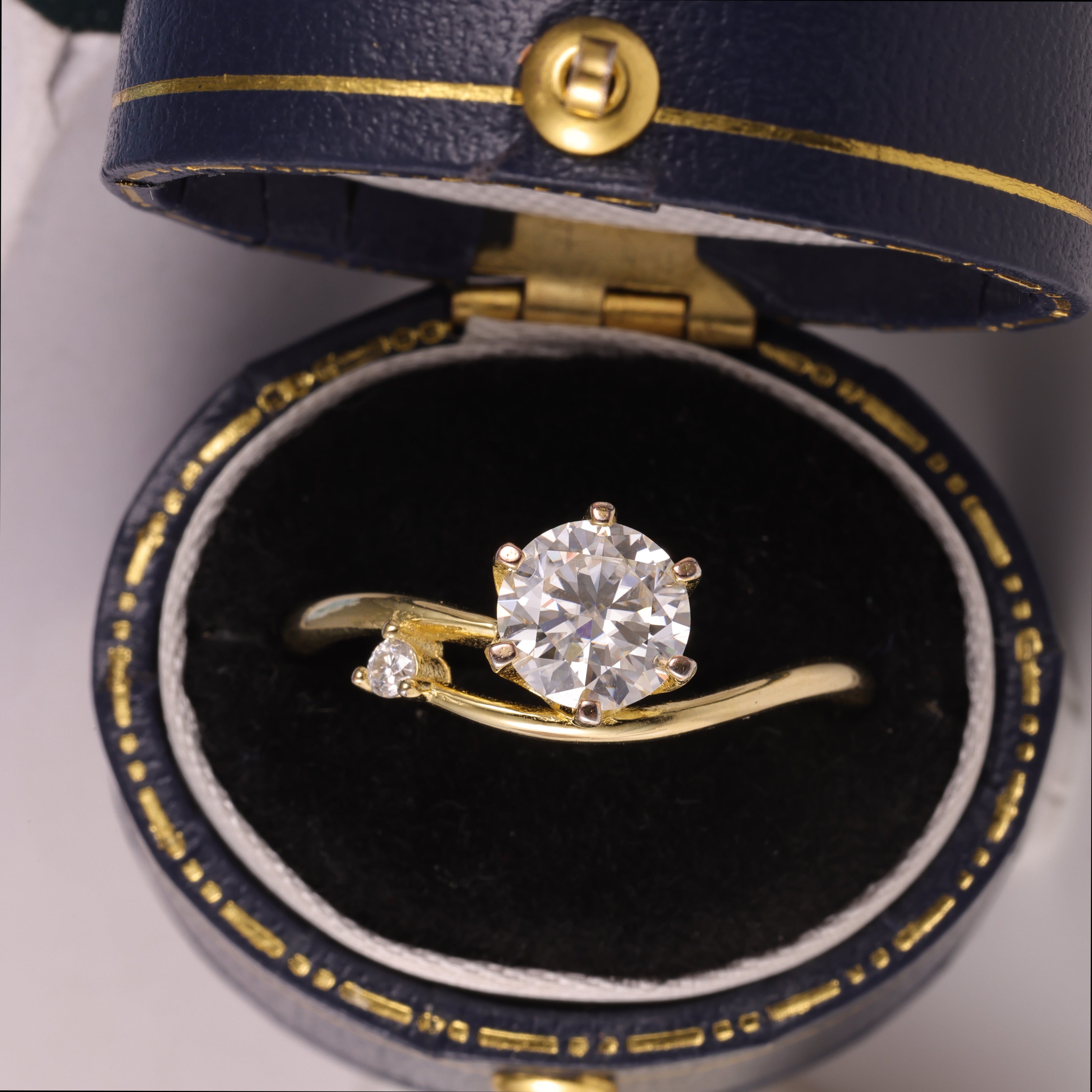 1 CT Round Cut Minimalist engagement rings Moissanite Promise Ring Simple Inspired Cloud Ring