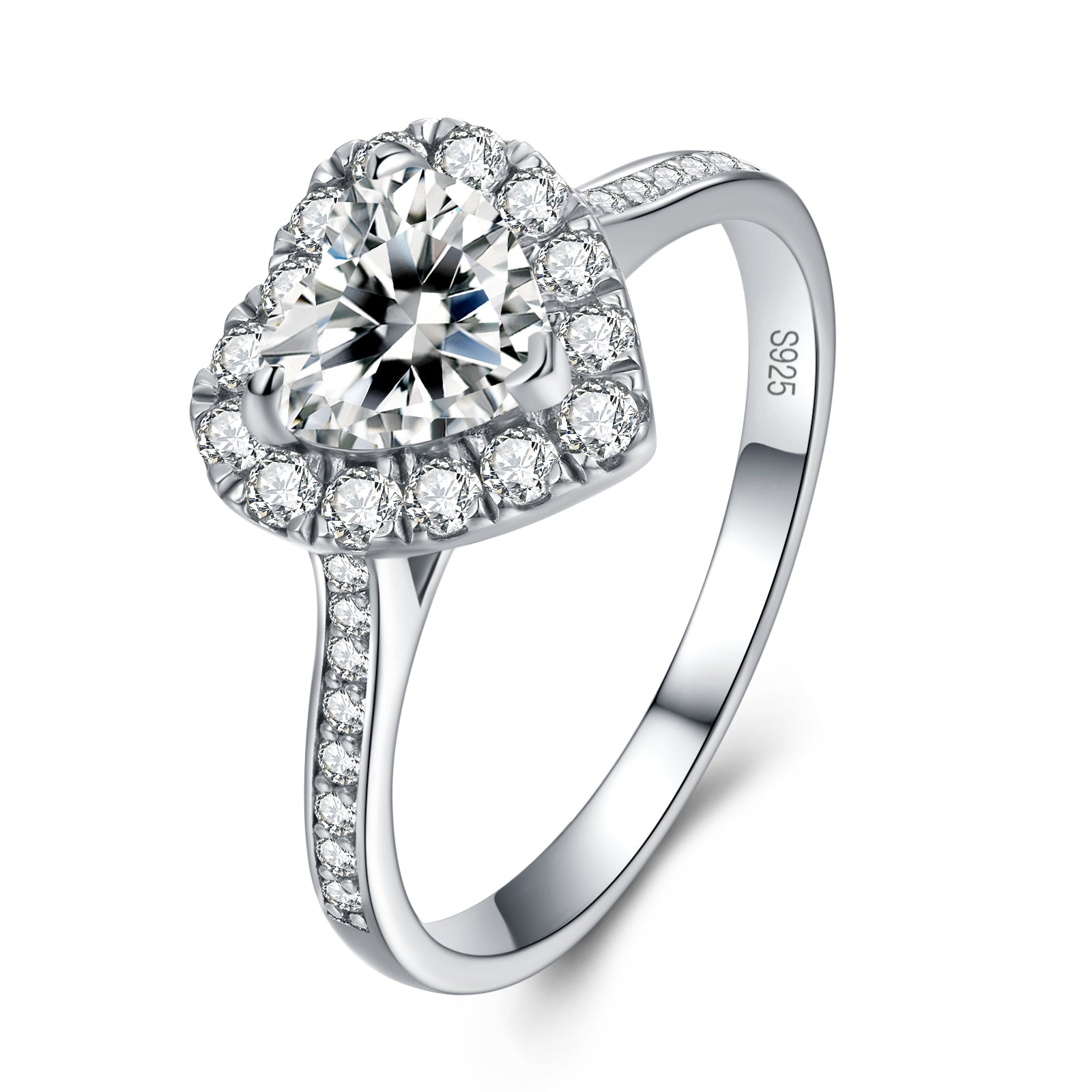 Heart Cut Moissanite Engagement Ring