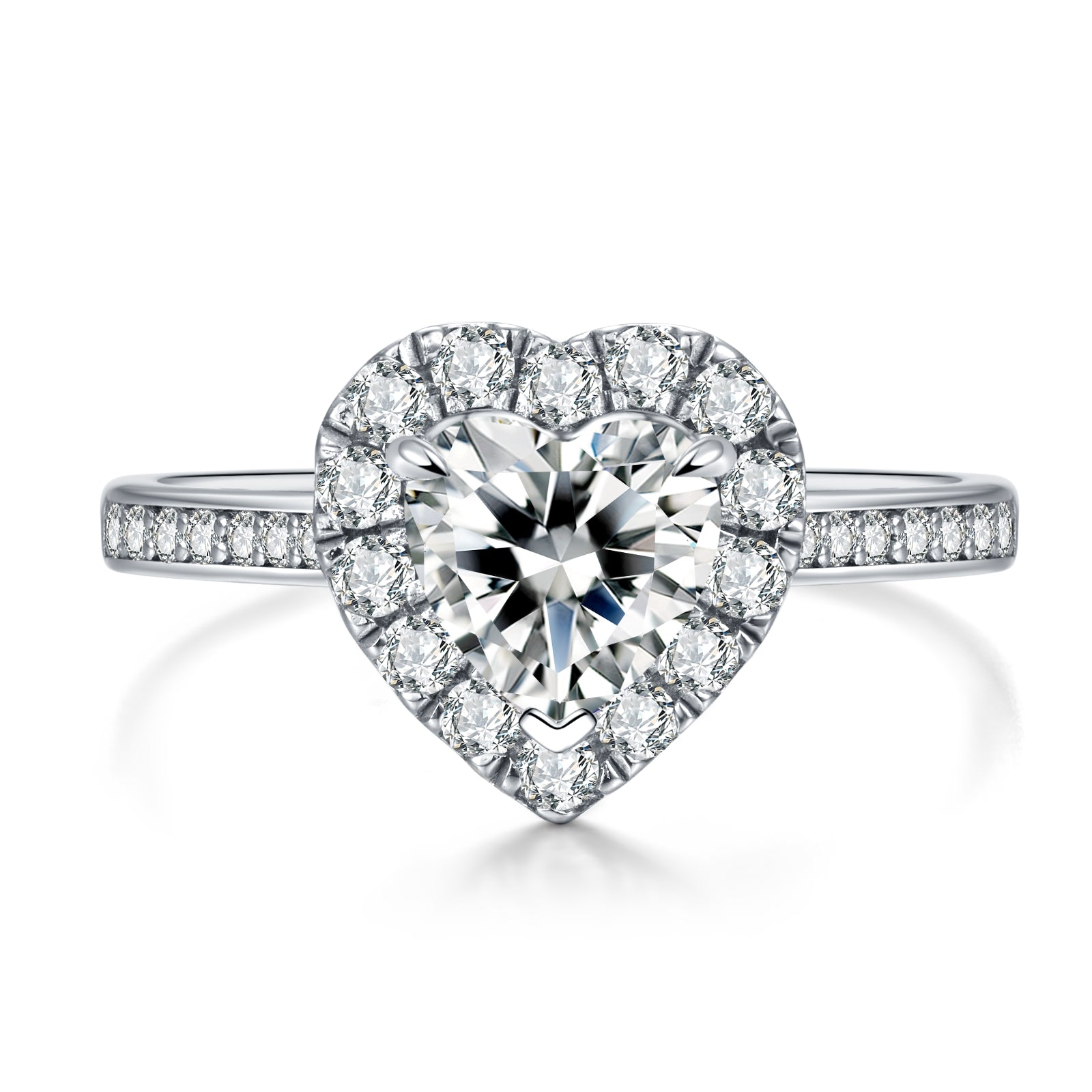 Heart Cut Moissanite Engagement Ring
