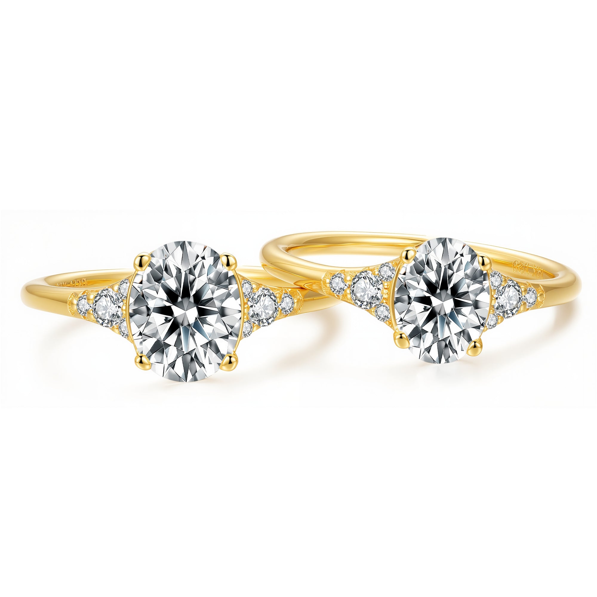 Moissanite Engagement Ring for Women Oval Cut Wedding Promise Ring April Birthstone Anniversary Christmas Gift for Her