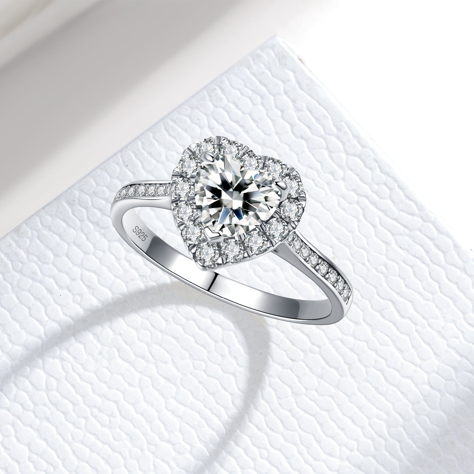 Heart Cut Moissanite Engagement Ring