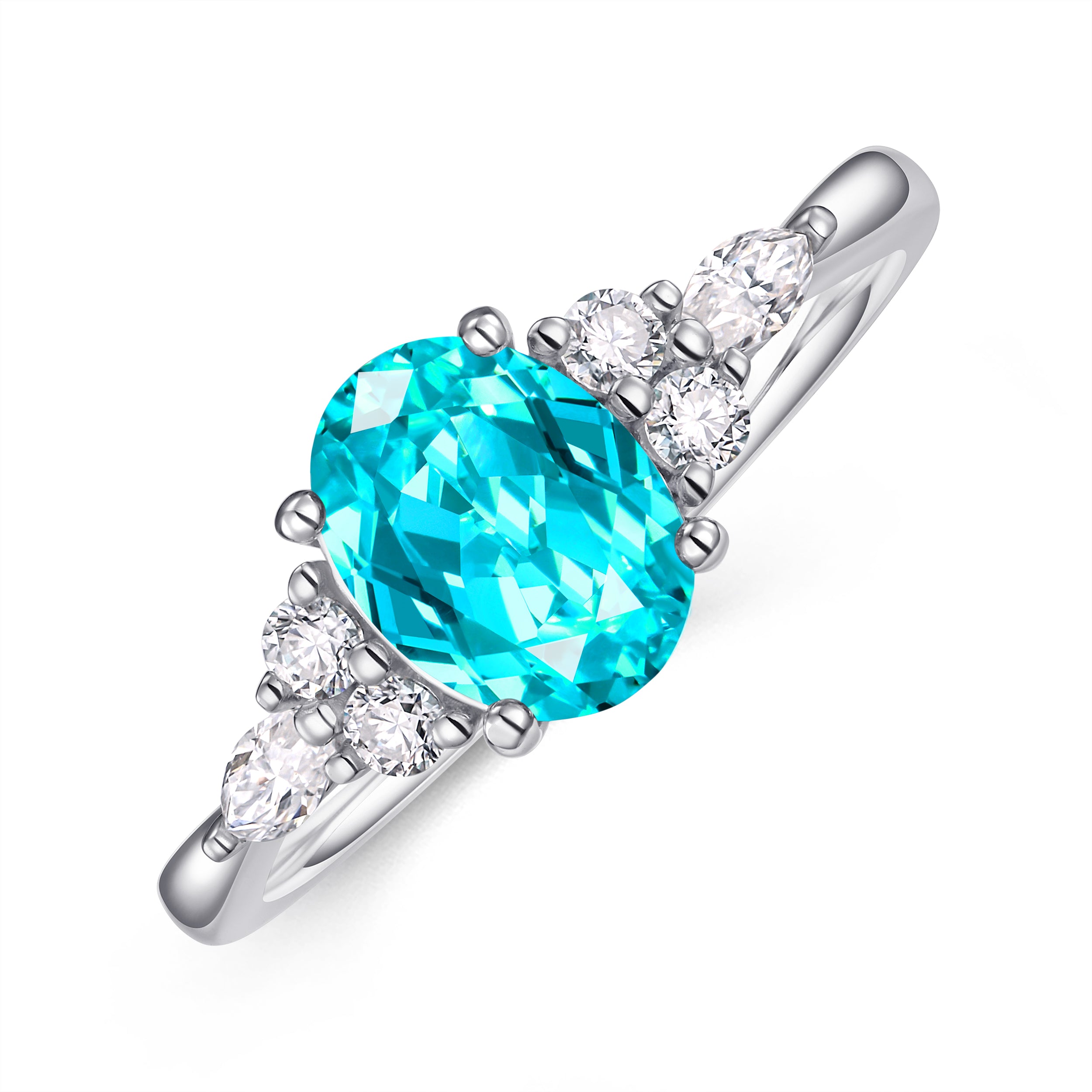 1.5CT Oval Cut Moissanite October Birthstone Engagement Ring Promise Anniversary Gift