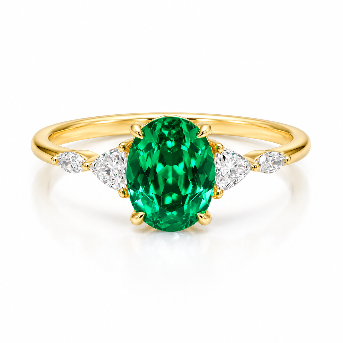 Oval Cut Tsavorite Unique Promise Green Gemstone Ring Anniversary Gift for Her