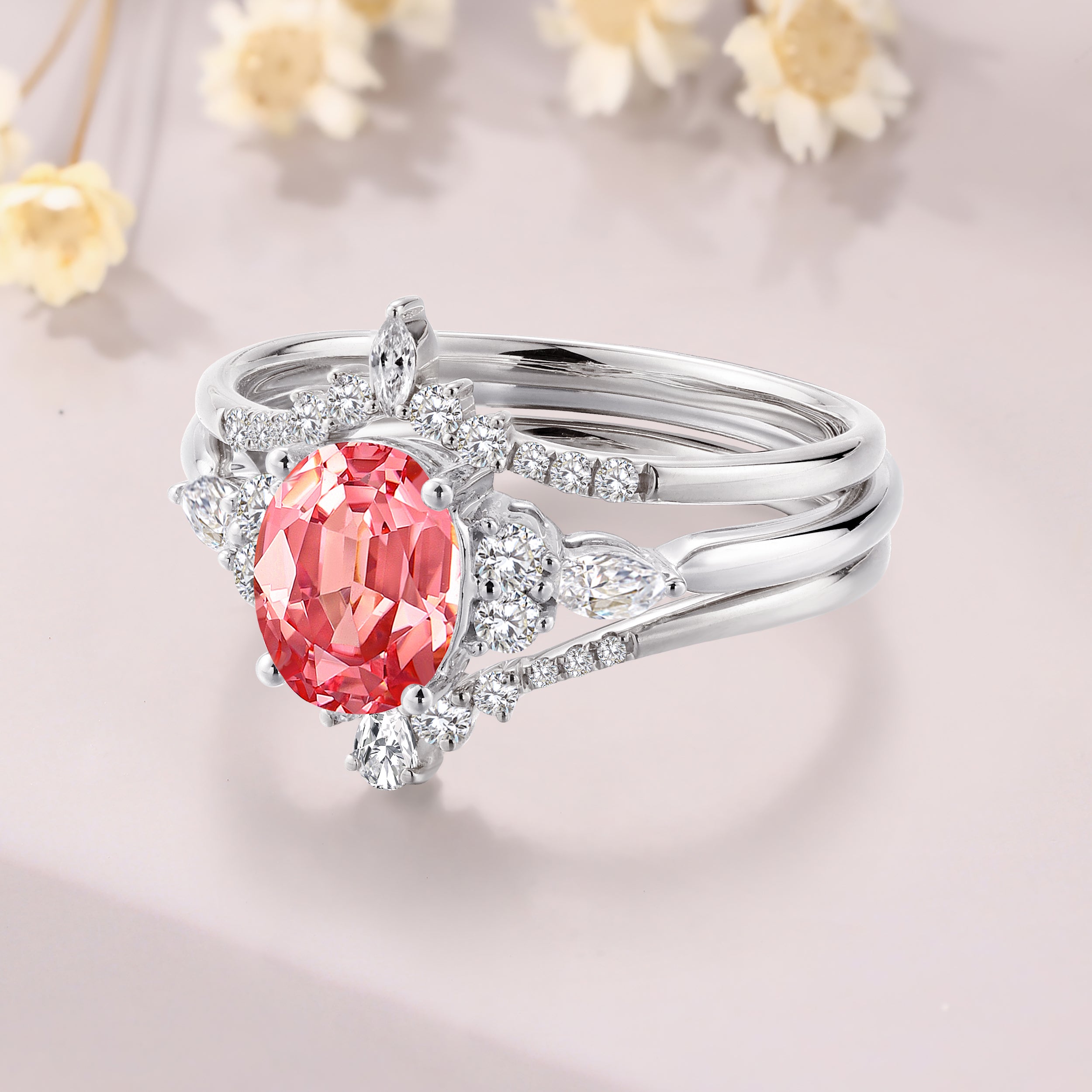Padparadscha Ring