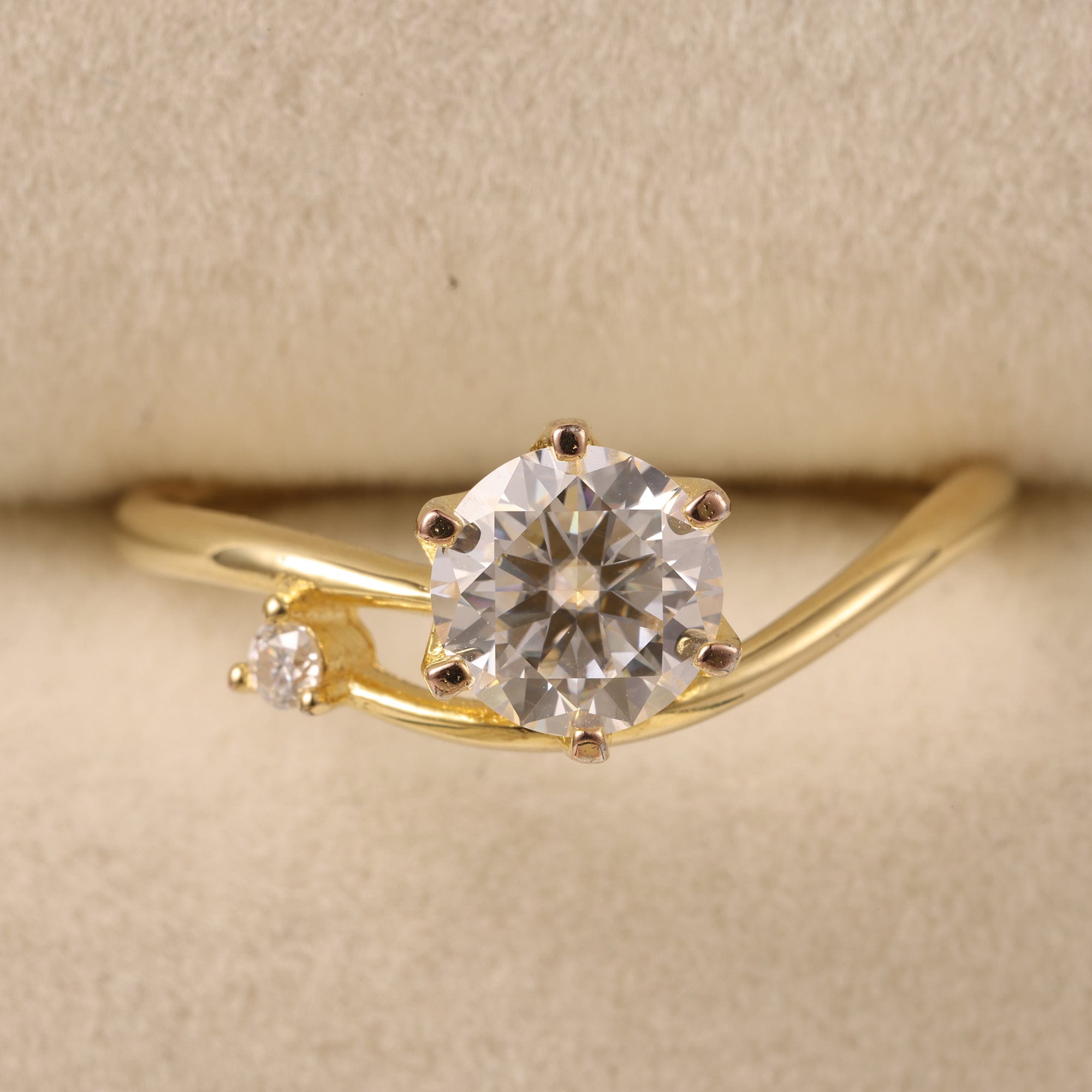 1 CT Round Cut Minimalist engagement rings Moissanite Promise Ring Simple Inspired Cloud Ring
