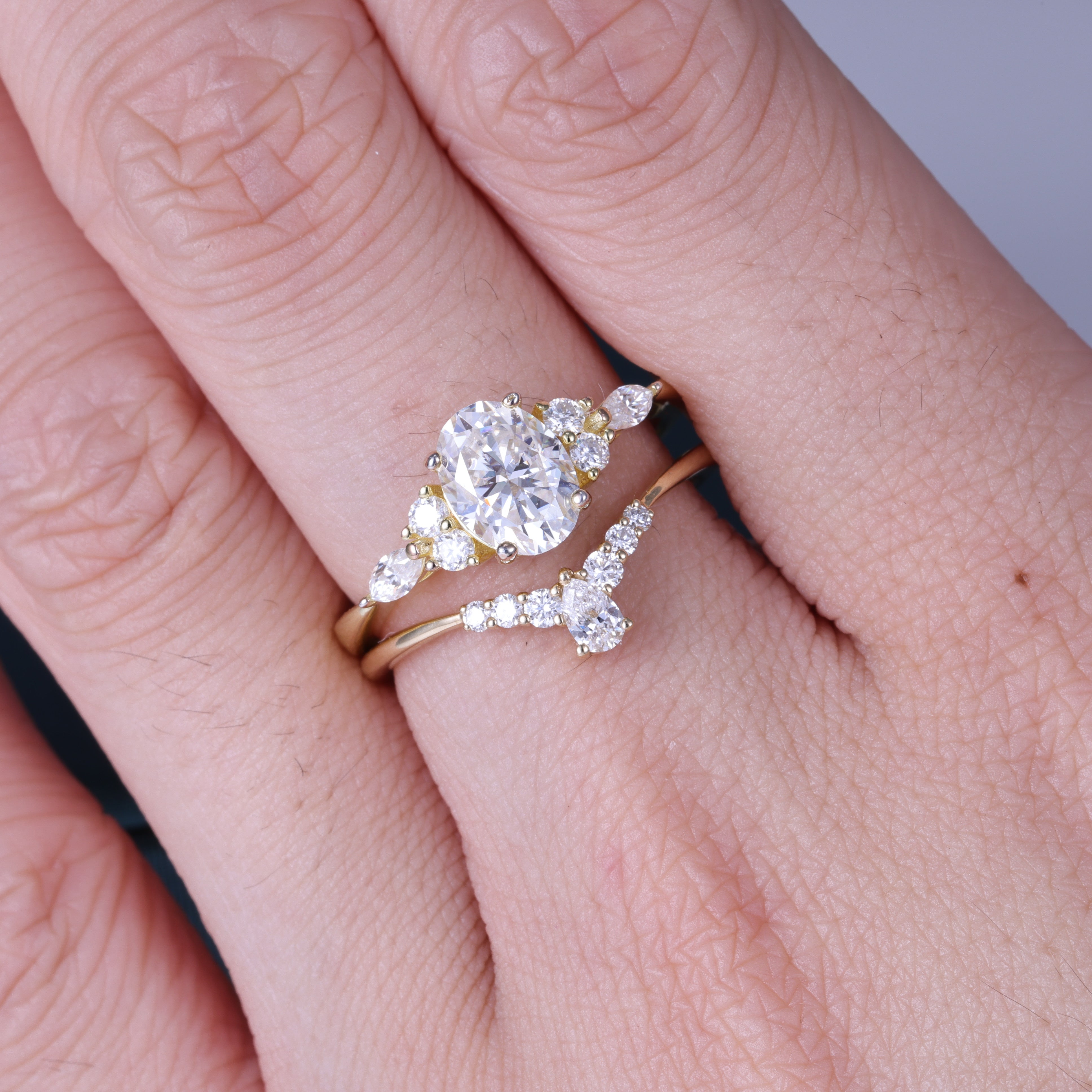 1.2 Carat Lab Diamond Wedding Yellow Gold Band Ring For Her
