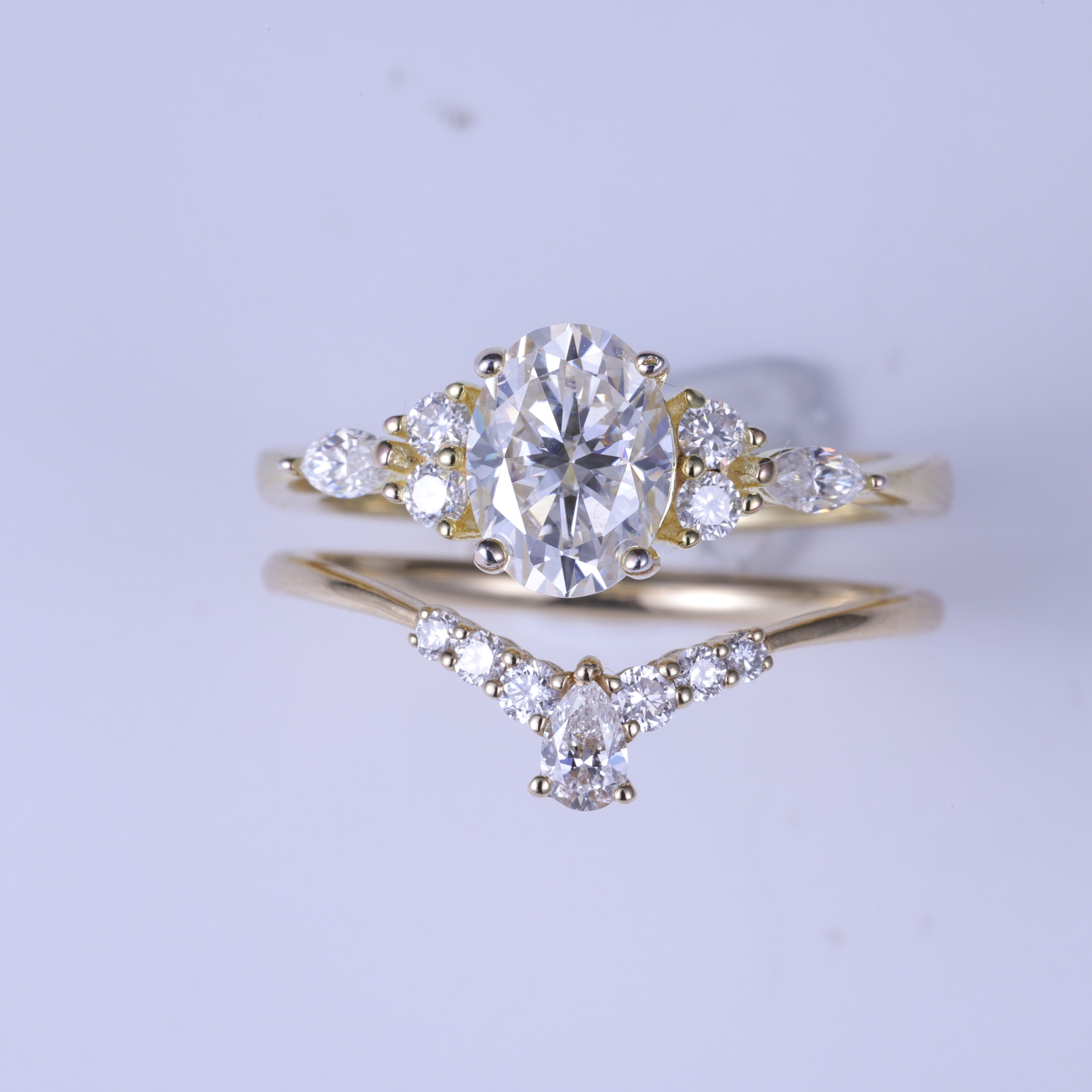 1.2 Carat Lab Diamond Wedding Yellow Gold Band Ring For Her