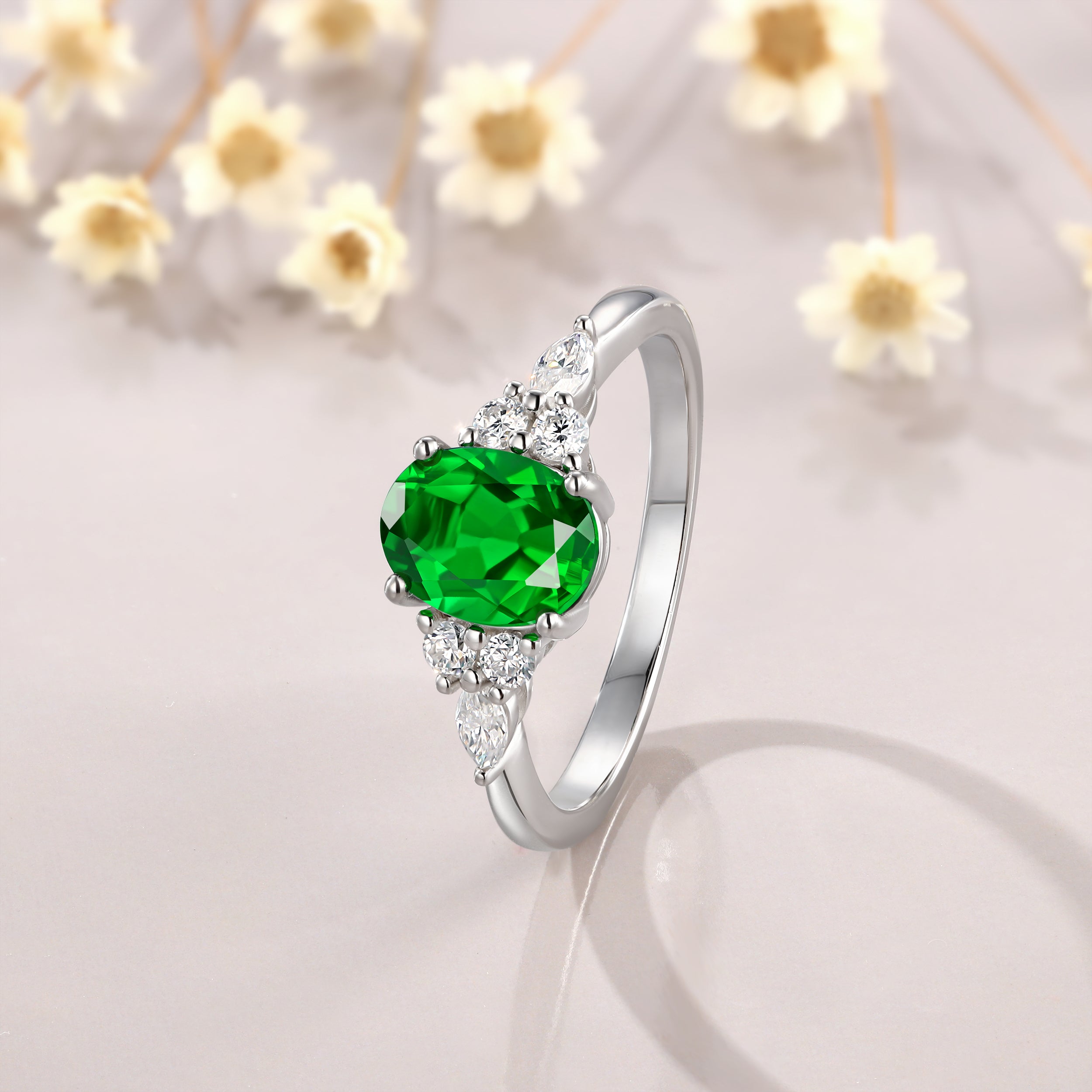 1.5CT Oval Cut Moissanite Lab Taurus Ring Anniversary Gift for Her