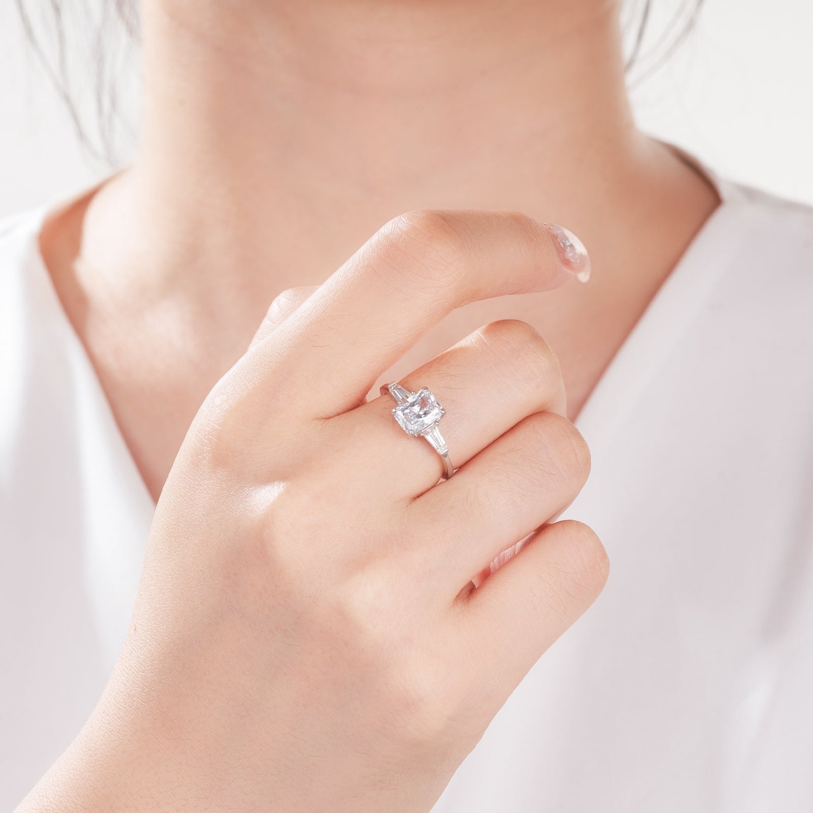 3 Carat Princess Cut Lab Grow Diamond Classic Engagement Wedding Ring
