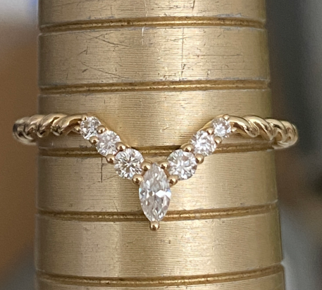 Stacking Ring Wedding Moissanite  Bands for Women