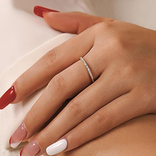 Straight Shaped Stacking For Women Simple Style Ring