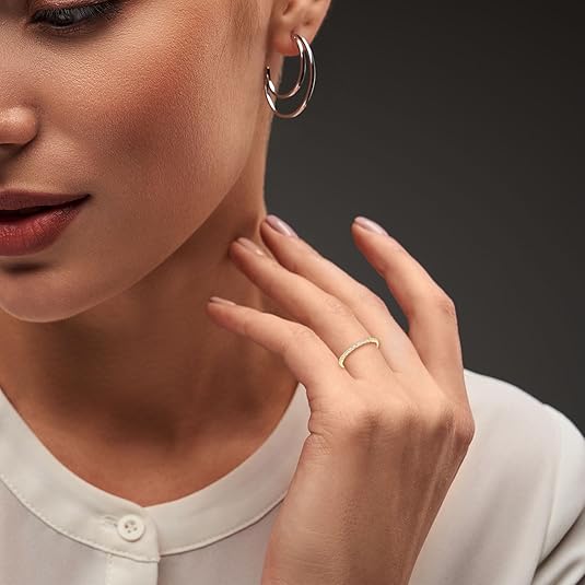 Straight Shaped Stacking For Women Simple Style Ring